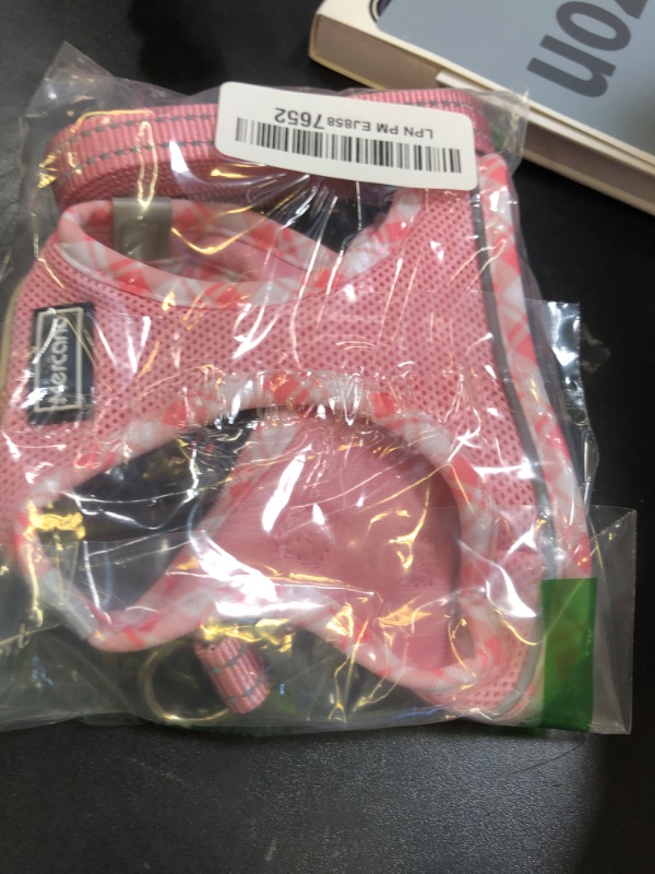 Photo 1 of Mercano Soft Mesh Dog Harness and Leash Set, No-Chock Step-in Reflective Breathable Lightweight Easy Walk Vest Harnesses with Safety Buckle for Small Dogs, Cats (Pink, XS)