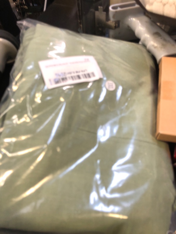 Photo 1 of Linen Suit 2 Piece Suits Set Casual Slim Fit Wedding Suit Tuxedos Dress Suit Vest Pant for Men Green XXXL
