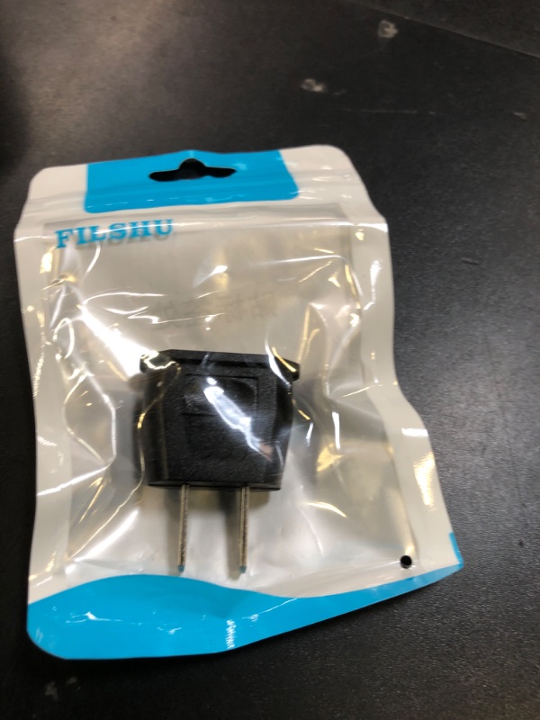 Photo 1 of Socket Plug Adapter Europe EU Euro to US Travel Charger AC Power Converter 2PCS(Black)