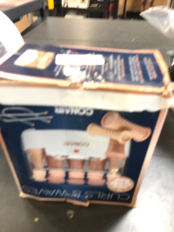 Photo 1 of Conair Double Ceramic Hot Rollers for Long, Medium, and All Hair - Hair Curler - Hair Roller Clips Included - 1/2 inch, 3/4 inch, and 1 inch Rollers
