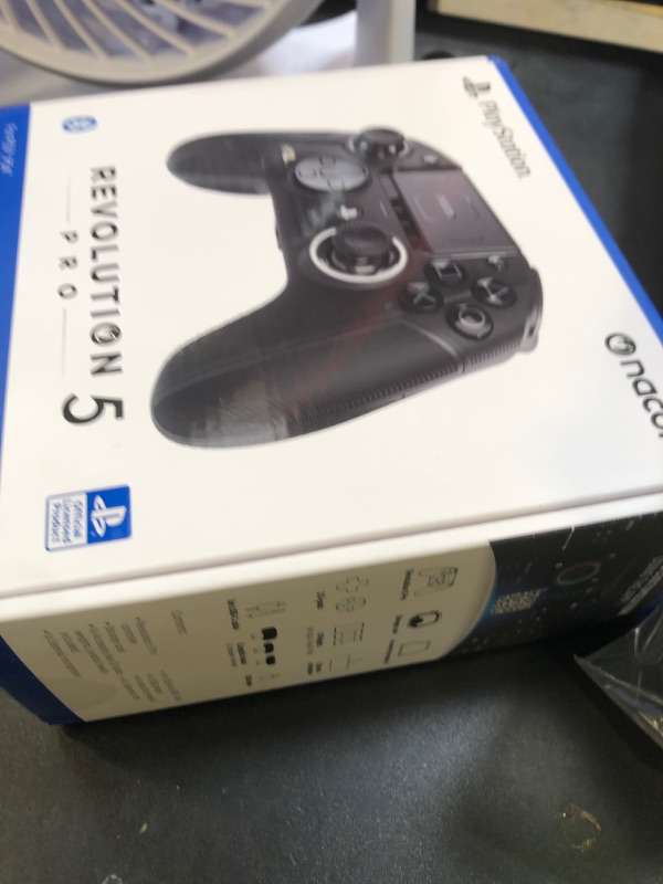 Photo 1 of NACON Revolution 5 Pro Officially Licensed PlayStation Wireless Gaming Controller for PS5 / PS4 / PC - Hall Effect, Trigger Stops, Mappable Buttons, Bluetooth Audio - Triple Black