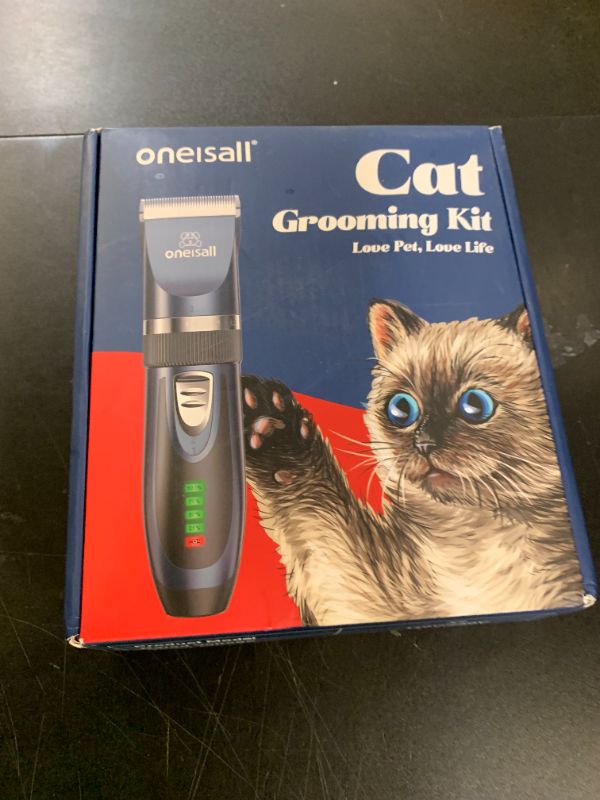 Photo 1 of oneisall Quiet Cat Clippers for Matted & Long Hair, 2-Speed Cordless Pet Shaver Grooming Kit for Cats, Small Dogs & Animals (Black)