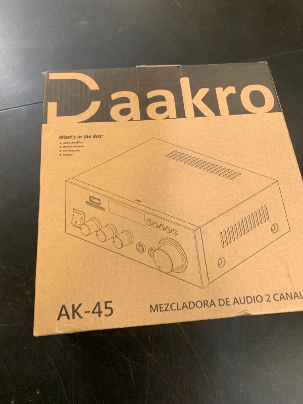Photo 1 of Daakro AK45 Stereo Audio Amplifier,300W Home 2 Channel Wireless Bluetooth 5.0 Power Amplifier System, Home Amplifiers FM Radio, USB, SD Card, with Remote Control Home Theater Audio Stereo System