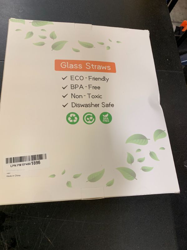 Photo 1 of [22 Pcs] Reusable Glass Straws Shatter Resistant - Size 12"x8mm,9"x8mm,6"x8mm Including 9 Straight and 9 Bent Clear Glass Straws with 4 Cleaning Brush for 20 30 40 oz Tumblers,Cocktail,Coffee,Juice