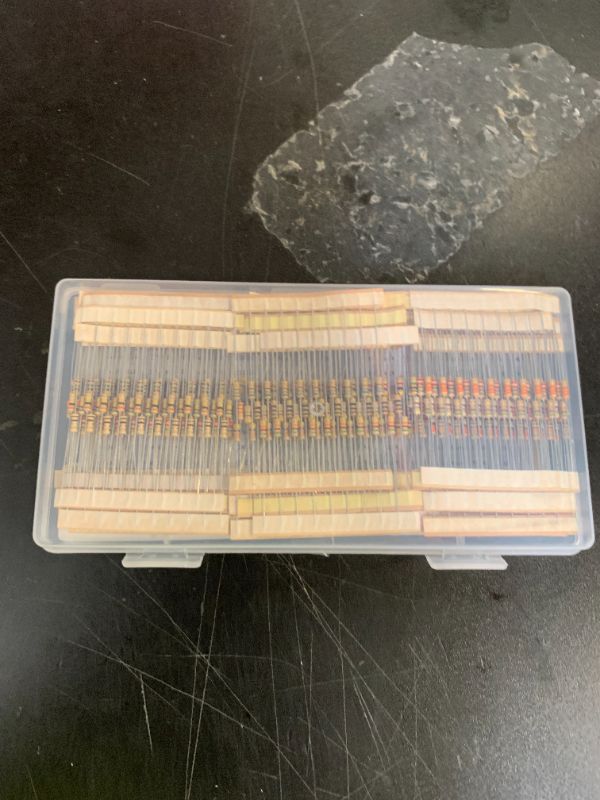 Photo 1 of Resistor Assortment Kit - 50 Values, 1/4W 0 to 10M Carbon Film Resistors, 5% Tolerance, 500 Pcs
