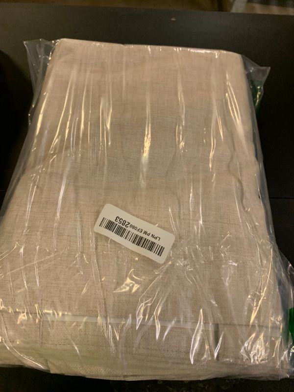 Photo 1 of 100% Blackout Shield Linen Blackout Curtains for Bedroom 96 Inches Long, Back Tab/Rod Pocket Living Room Drapes, Thermal Insulated Blackout Curtains 2 Panels Set, 50" W x 96" L,Cream