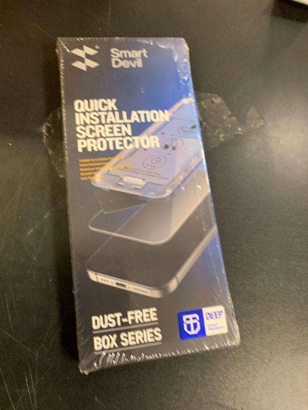 Photo 1 of SMARTDEVIL 2 Pack Screen Protector for iPhone 15 (6.1 Inch) Tempered Glass, HD Clear Film, Easy Installation, Dust-Free & Bubble-Free