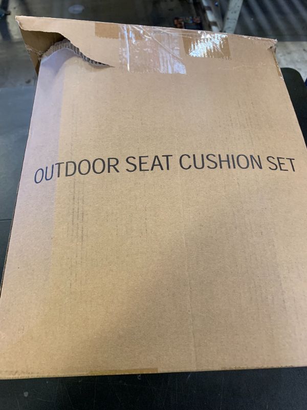Photo 1 of HOMELYSIAN Outdoor Chair Cushions 22x22, Patio Furniture Cushions with Removable Cover, Outdoor Deep Seat Cushion Set with Ties and Handle, Waterproof Outdoor Cushions for Chair Sofa Couch, Burgundy