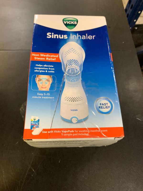 Photo 1 of Vicks Sinus Inhaler - Non-Medicated Steam Relief for Allergies, Congestion, Cough & Colds, Vocal Steamer, Soothes Nasal & Throat Passages, Works with VapoPads (1 Included), FSA & HSA Eligible