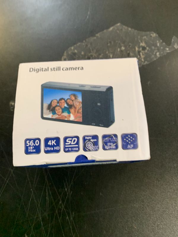 Photo 1 of 56MP FHD Digital Camera with 20X Digital Zoom & Autofocus, Anti-Shake Point and Shoot Camera for Kids Adults Beginners, Includes 32GB SD Card, Portable Compact for Travel