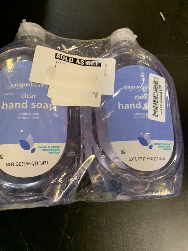 Photo 1 of Amazon Basics Gentle & Mild Clear Liquid Hand Soap Refill, Triclosan-free, 50 Fluid Ounces, 1-Pack (Previously Solimo)