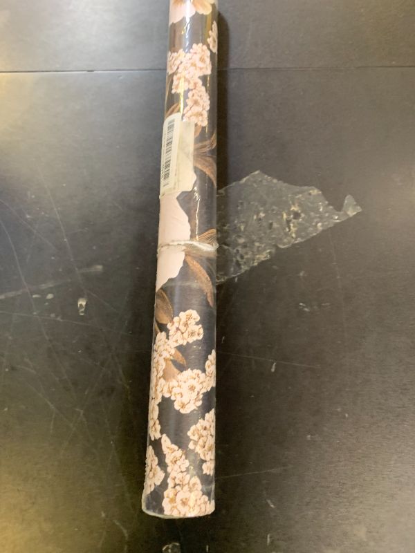 Photo 1 of Boho Wallpaper Peel and Stick Dark Floral Wallpaper for Cabinet 17.5in x118in Vintage Contact Paper Waterproof Self Adhesive Modern Flowers Leaf Wall Paper for Room Walls Bathroom Decor