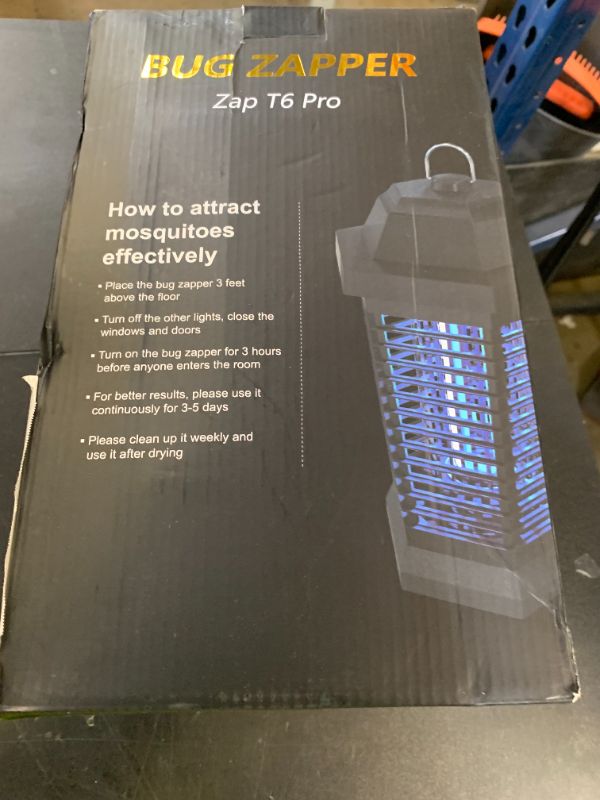 Photo 1 of GOOTOP Bug Zapper Outdoor, Mosquito Zapper, Electric Fly Zapper, Mosquito Killer, Fly Traps, 3 Prong Plug, Flying Insects Zapper Indoor Outdoor 90-130V, 4200V, ABS Plastic Outer (Black)