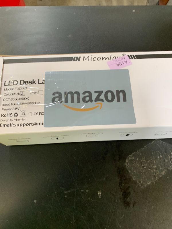 Photo 1 of Micomlan Led Desk Lamp with Clamp, Architect Desk Lamp for Home Office with Atmosphere Lighting, 24W Ultra Bright Auto Dimming Computer Light Stepless Dimming and Tempering LED Table Light