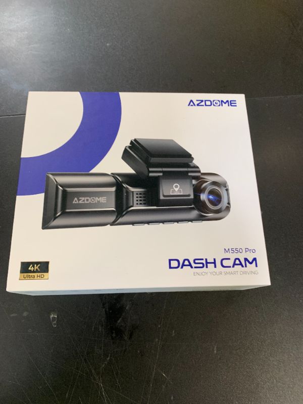 Photo 1 of AZDOME M550 Pro 5G WiFi 3 Channel Dash Cam Built-in GPS, 4K Dual Dash Camera Front and Rear with 64GB Card, 2.5K+1080P+1080P Triple Car Camera, 3.19" IPS Screen, IR Night Vision, 24H Parking Mode