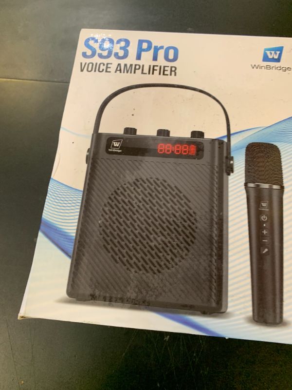 Photo 1 of Voice Amplifier with Wireless Microphone & Speaker - Portable Mini Bluetooth PA System with Handheld Mic, 30W Ultra-Light Rechargeable Megaphone for Teachers, Speech & Outdoor Events - S93 Pro
