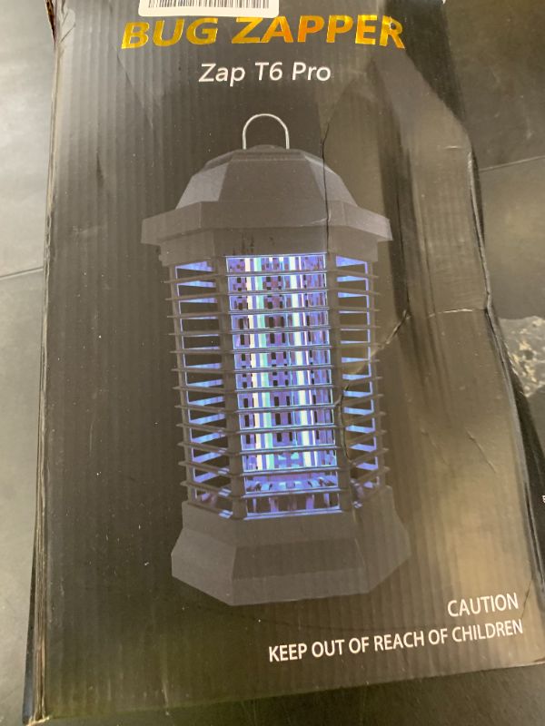 Photo 1 of GOOTOP Bug Zapper Outdoor, Mosquito Zapper, Electric Fly Zapper, Mosquito Killer, Fly Traps, 3 Prong Plug, Flying Insects Zapper Indoor Outdoor 90-130V, 4200V, ABS Plastic Outer (Black)