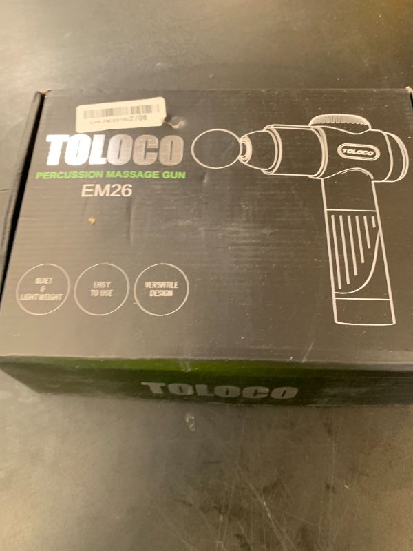 Photo 1 of TOLOCO Massage Gun, Deep Tissue Back Massage for Athletes for Pain Relief, Percussion Massager with 10 Massages Heads & Silent Brushless Motor, Gifts for Fathers Day, Black