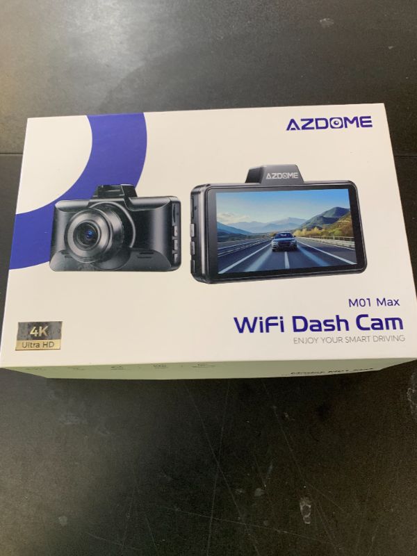 Photo 1 of AZDOME M01 Max UHD 4K Dash Cam Front and Rear, Built-in Wi-Fi, Free 64GB Card, App Control, 4K+1080 Dash Camera for Car, Built-in ADAS, G-Sensor, IP68 Waterproof, 24H Parking Mode Dashcam
