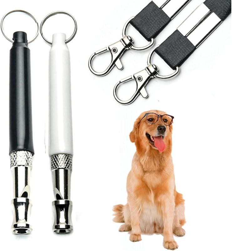 Photo 1 of HRYYDS 2 Pack Dog Whistle, Dog Whistle to Stop Barking Neighbors Dog, Adjustable Ultrasonic Silent Dog Whistle,