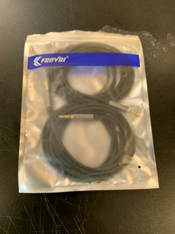 Photo 1 of FONVOi 4 Pole(6FT,2Park) Aux Cable Hi-Fi Stereo 3.5mm,3.5mm Male to Male Audio Cable 6 ft,TRRS Male to Male Audio Cable, Aux Cord for Headphones, PS4,Phone, Tablets, Headset, PC, Laptop and More