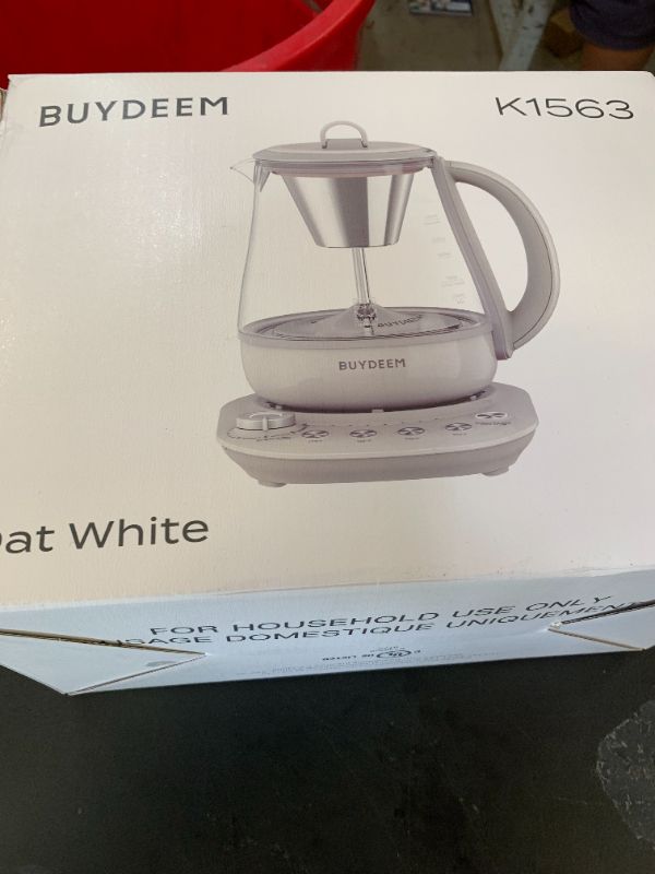 Photo 1 of BUYDEEM K1563 Tea Maker, Electric Kettle for Coffee and Tea Brewer with 6 Flavor Controls, 4 Temperature Settings, 8 Hours Keep Warm, 1.5L