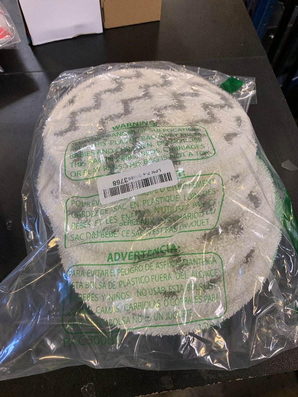 Photo 1 of Zeekech 8 Pack Mop Pads Replacement Compatible with Bissell Spinwave 2124, 2039A, 2307, 23157, 23159, 20393, 20399 Hard Floor Spin Mop, 2 Soft Pads, 4 Scrubby Pads, 2 Heavy Scrub Pads