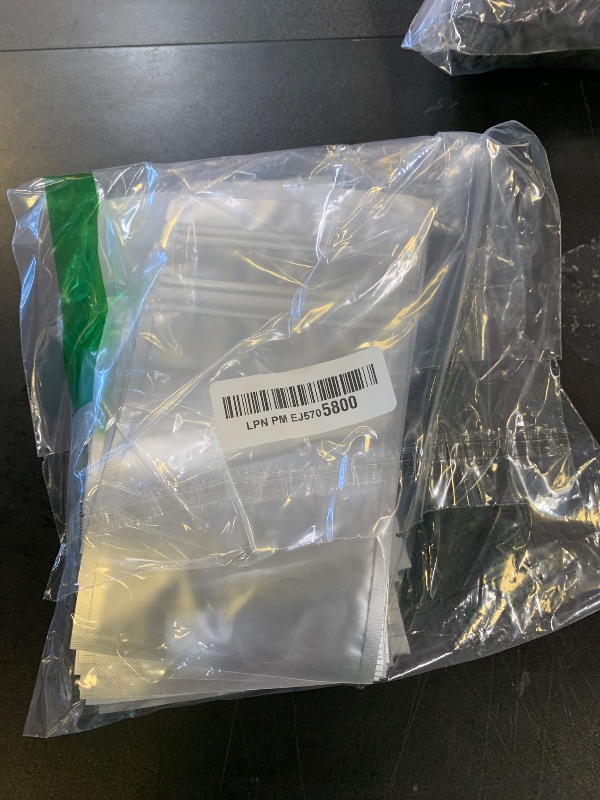 Photo 1 of 100 Pack Mylar Bags 4 x 6 Inch Resealable Smell Proof Bags Foil Pouch Flat Bag with Clear Window White