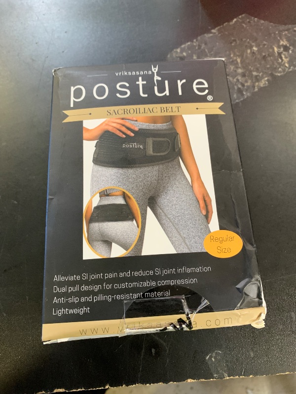 Photo 1 of Vriksasana Posture Sacroiliac Hip Belt for Women and Men That Alleviates Sciatic, Pelvic, Lower Back, Leg and Sacral Nerve Pain Caused by Si Joint Dysfunction| Trochanter Brace (Regular, Black)