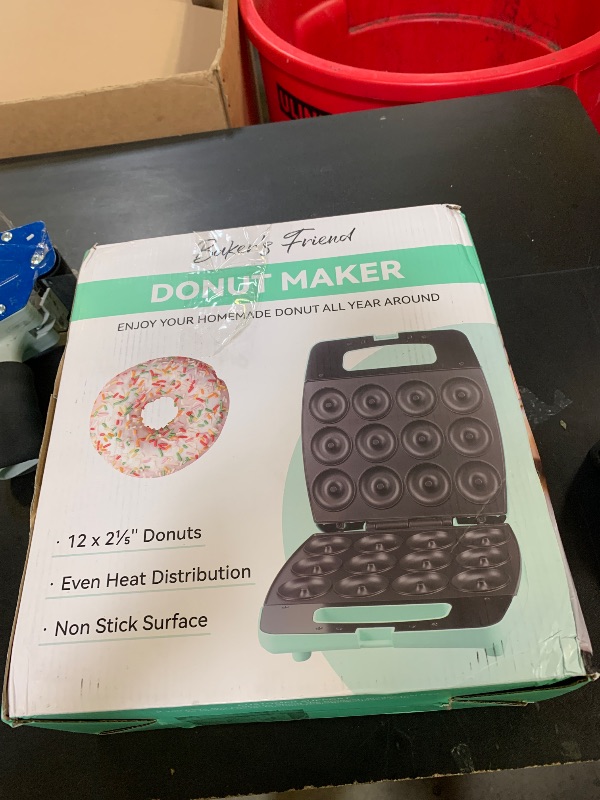Photo 1 of Baker's Friend Mini Donut Maker Machine, Bake 12 Mini Doughnuts, Maquina Para Hacer Donas, Perfect for Breakfast, Snacks, Desserts & More