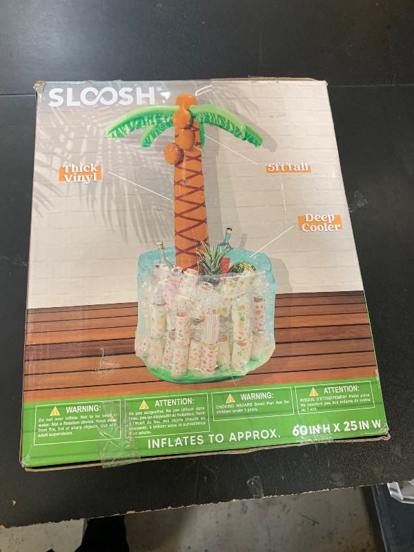 Photo 1 of JOYIN 60" Inflatable Palm Tree Cooler, Beach Theme Decor, Pool Party Decorations, Luau Hawaiian Birthday Party Supplies, Ocean Jungle Tropical Themed Summer Outdoor Drink Cooler