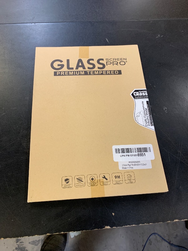 Photo 1 of Qularlans 2 Pack Screen Protector for iPad 9th 8th 7th Generation 10.2 Inch 2021/2020/2019, Anti-Scratch 9H Hardness Tempered Glass Film Apple Pencil Compatible
