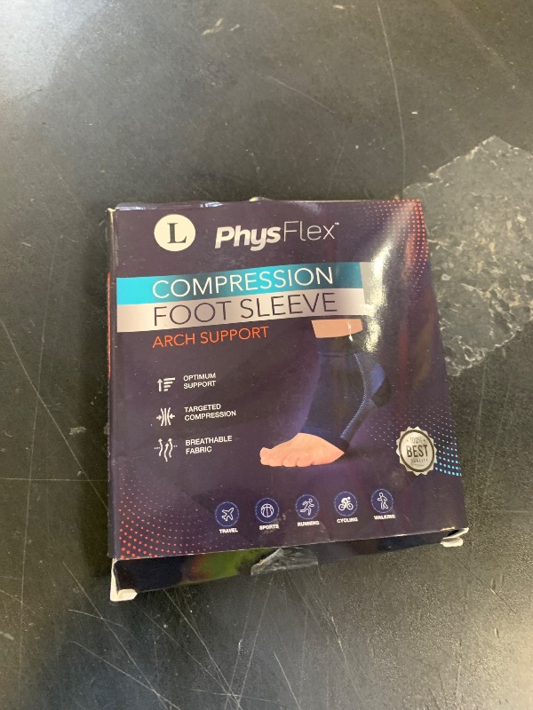 Photo 1 of PhysFlex Compression Socks for Plantar Fasciitis, Achilles Tendonitis Relief - (1 Pair) Ankle Compression Sleeve for Heel Spurs, Foot Swelling & Fatigue - Arch Support Brace for Everyday Use