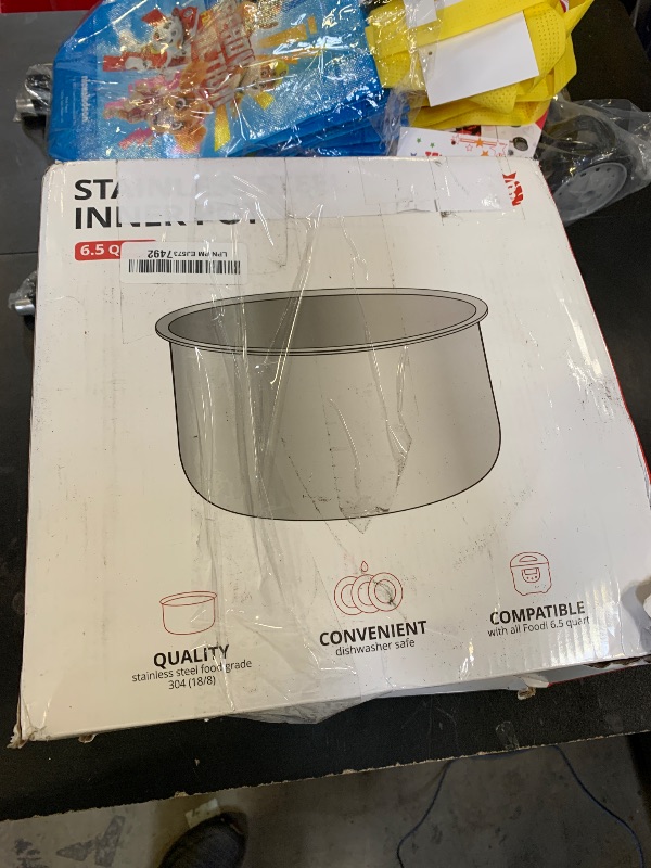 Photo 1 of Goldlion Stainless Steel Inner Pot Compatible with Ninja Foodi 6.5 Quart Accessories Replacement Insert Liner
