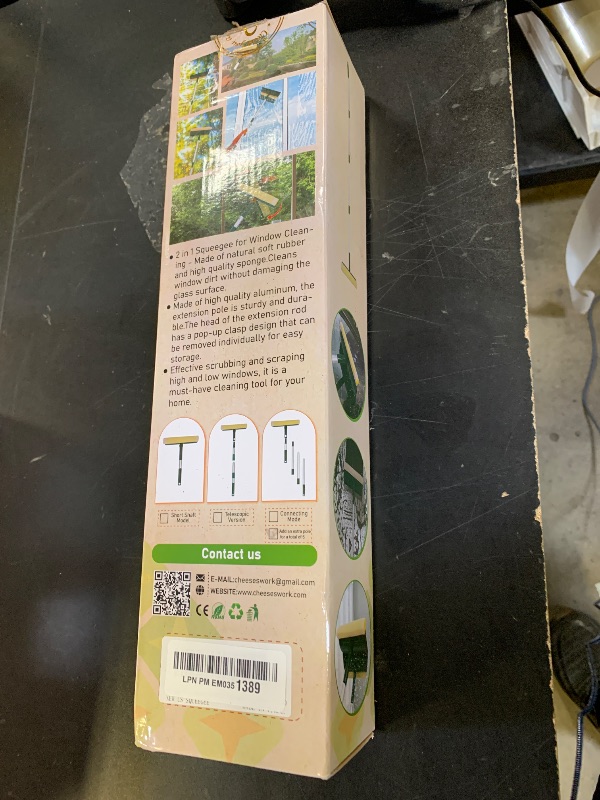 Photo 1 of 75" Long Squeegee for Window Cleaning with Long Handle, 2 in 1 Window Cleaner Sponge and Dual Side Blade Rubber, Silicon Squeegee for Window, Glass, Shower Door, Car Windshield