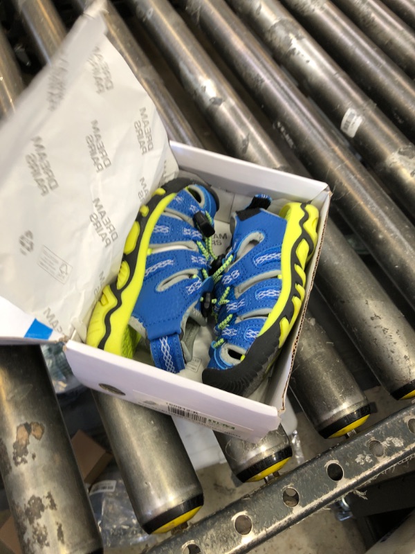 Photo 1 of DREAM PAIRS Boys Girls Summer Outdoor Athletic Sport Sandals Walking Hiking Hook and Loop Adjustable Multicolor for Toddler/Little/Big Kids,Size 7 Toddler,Royal/Blue/Grey/Neon/Green,160912-K size 7