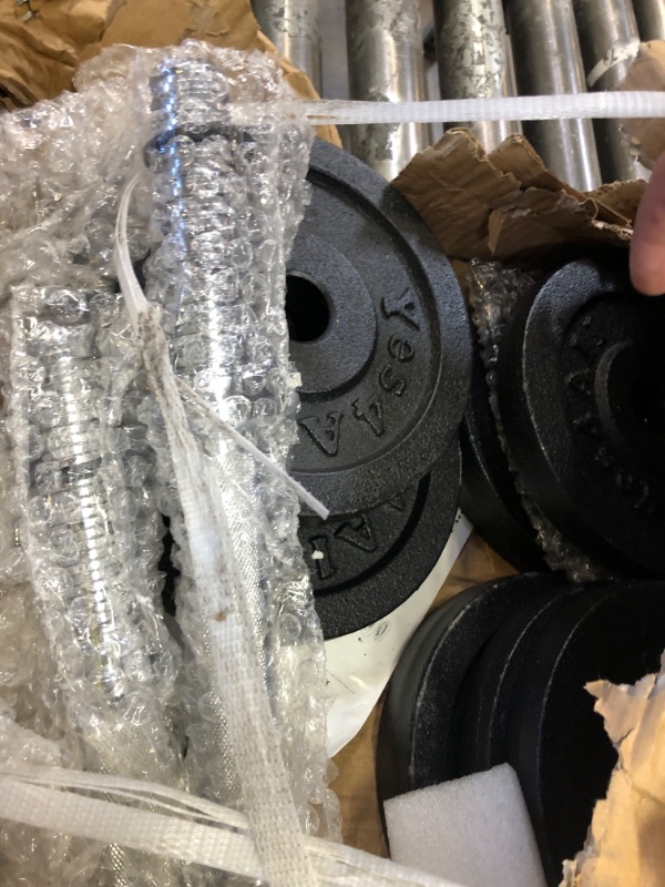 Photo 1 of Yes4All 60lbs Pair Cast Iron Weights Adjustable Dumbbell Sets for Home Gym with Bars, Plates, Collars
