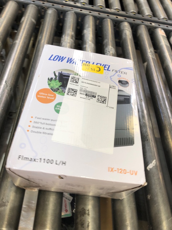 Photo 1 of Turtle Tank Filter Aquarium Filter w/ Detachable U-V Light for 40-80Gal. Waterfall Flow Adjustable Low Water Level Internal Green Clean Machine Killing Deodorization Saltwater Freshwater Crystal Clear