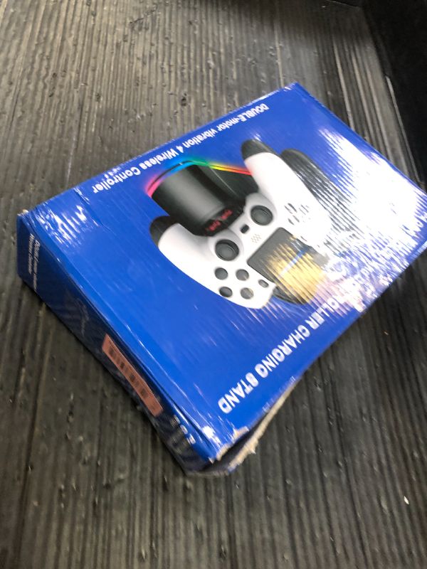 Photo 1 of 2 Pack Controllers for PS4 with Charger Dock Station, Wireless Controller Compatible with PS4/Pro/Slim Consloes, with LED Charging Dock
