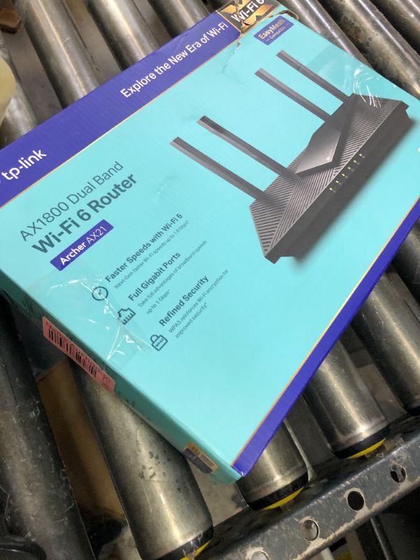 Photo 1 of TP-Link AX1800 WiFi 6 Router V4 (Archer AX21) – Dual Band Wireless Internet, Gigabit, Easy Mesh, Works with Alexa - A Certified for Humans Device, Free Expert Support