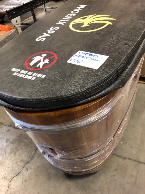 Photo 1 of USED---Luxury Handcrafted Wooden Ice Bath/Hot Tub with Filtered Chilling/Heating Unit Including Ozone Generator and Insulating Cover (Light Golden Color)