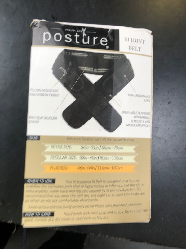 Photo 1 of Vriksasana Posture Sacroiliac Hip Belt for Women and Men That Alleviates Sciatic, Pelvic, Lower Back, Leg and Sacral Nerve Pain Caused by Si Joint Dysfunction| Trochanter Brace (Plus, Black)
