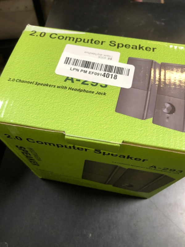 Photo 1 of ROSON Computer Speaker, Compact Size Speaker with Headphone Jack, Enhanced Bass and Volume Control, Stereo 2.0 USB Powered 3.5mm Aux Multimedia Speakers for Laptop/Desktop/Tablets/Phone