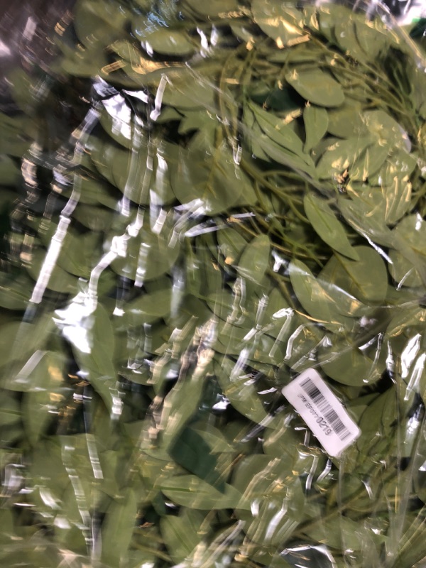 Photo 1 of 4 Packs 6.2 Feet Artificial Silver Dollar Eucalyptus Leaves Garland With Willow Vines Twigs Leaves String for Doorways Greenery Table Runner Indoor Outdoor