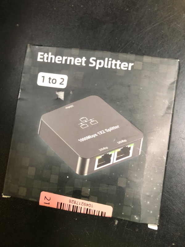 Photo 1 of Ethernet Splitter 1 to 2 Out with Cat 6 Ethernet Cable, 1000Mbps High Speed, RJ45 Splitter, Gigabit Internet Splitter Connector for Cat 5/5e/6/7/8 Cable