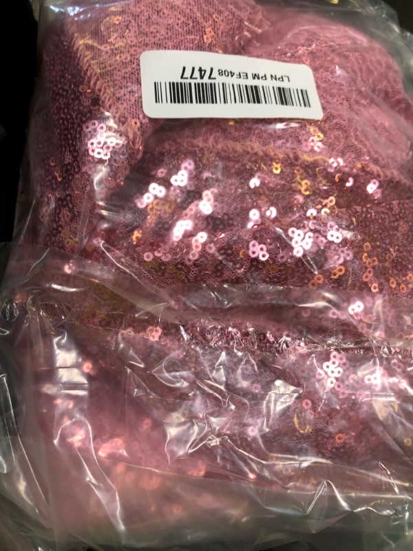 Photo 1 of 2 Packs 12 x 72 inches Light Pink Sequin Table Runner, Glitter Runner for Birthday Party Supplies Decorations Wedding Bachelorette Holiday Celebration Bridal Shower Baby Shower