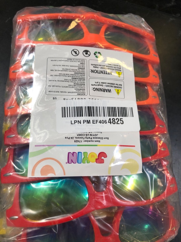 Photo 1 of JOYIN 24 Pcs Kids Sunglasses Party Favors bulk, Neon Sunglasses with UV Protection for Children. Pool Party Favors, Goody Bags for kids Birthday