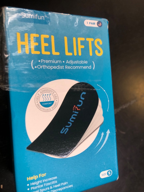 Photo 1 of Sumifun Heel Lift, 4-Layer 1 Inch Gel Shoe Lifts for Women Uneven Legs, Adjustable Orthopedic Heel Lifts for Heel Pain and Leg Length Discrepancy, Heel Wedge Inserts 1/4" 1/2" 3/4" (Size S, 1 Pair)