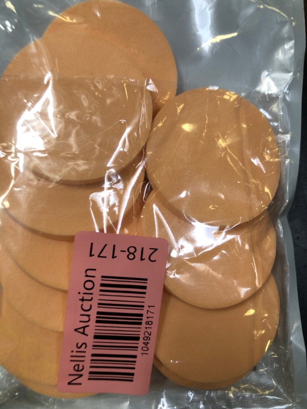 Photo 1 of 12 Pcs Round Makeup Sponges for Foundation Facial Powders Puff Cosmetic Sponge Round Foam Pad Powders Blender(Skin Color)