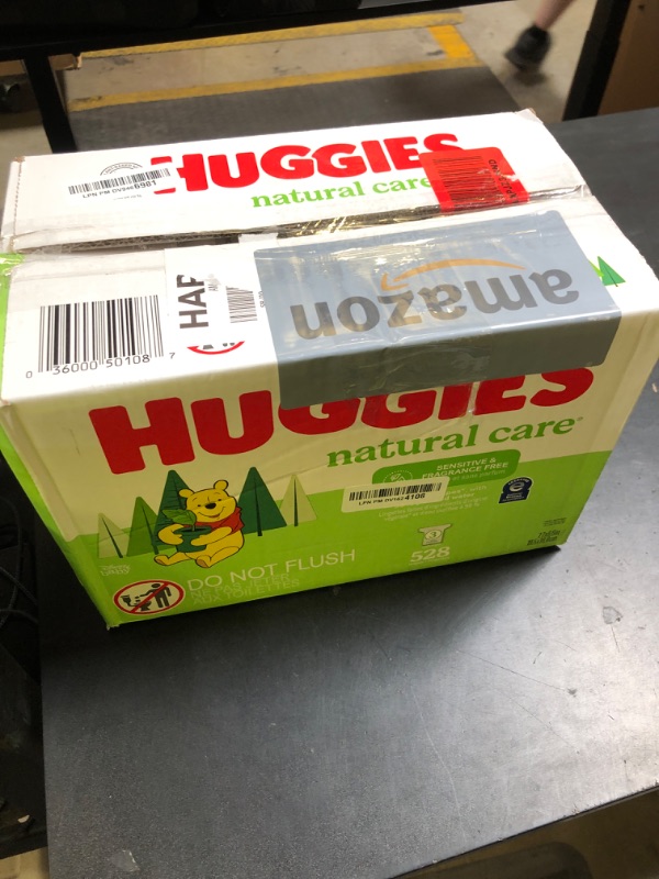Photo 1 of Huggies Natural Care Sensitive Baby Wipes, Unscented, Hypoallergenic, 99% Purified Water, 3 Refill Packs (528 Wipes Total)
